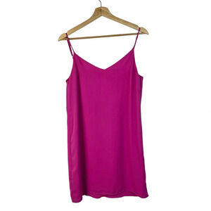 Nordstrom Aqua Hot Pink Shift Slip Mini Dress XS